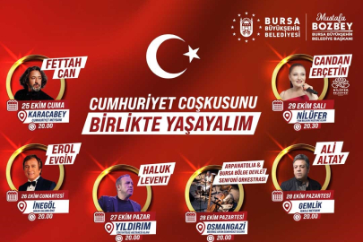 Bursa'da 29 Ekim'e yakışır kutlama programı