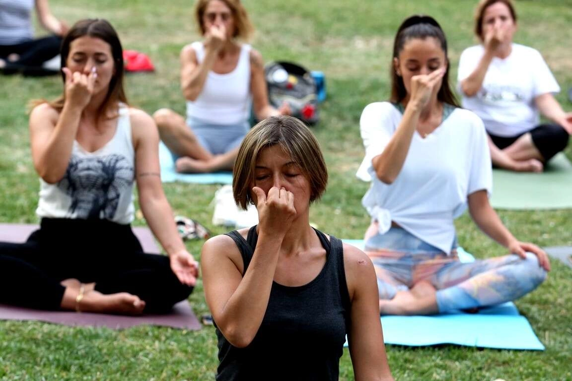 Yoga tutkunları Nilüfer’de buluştu