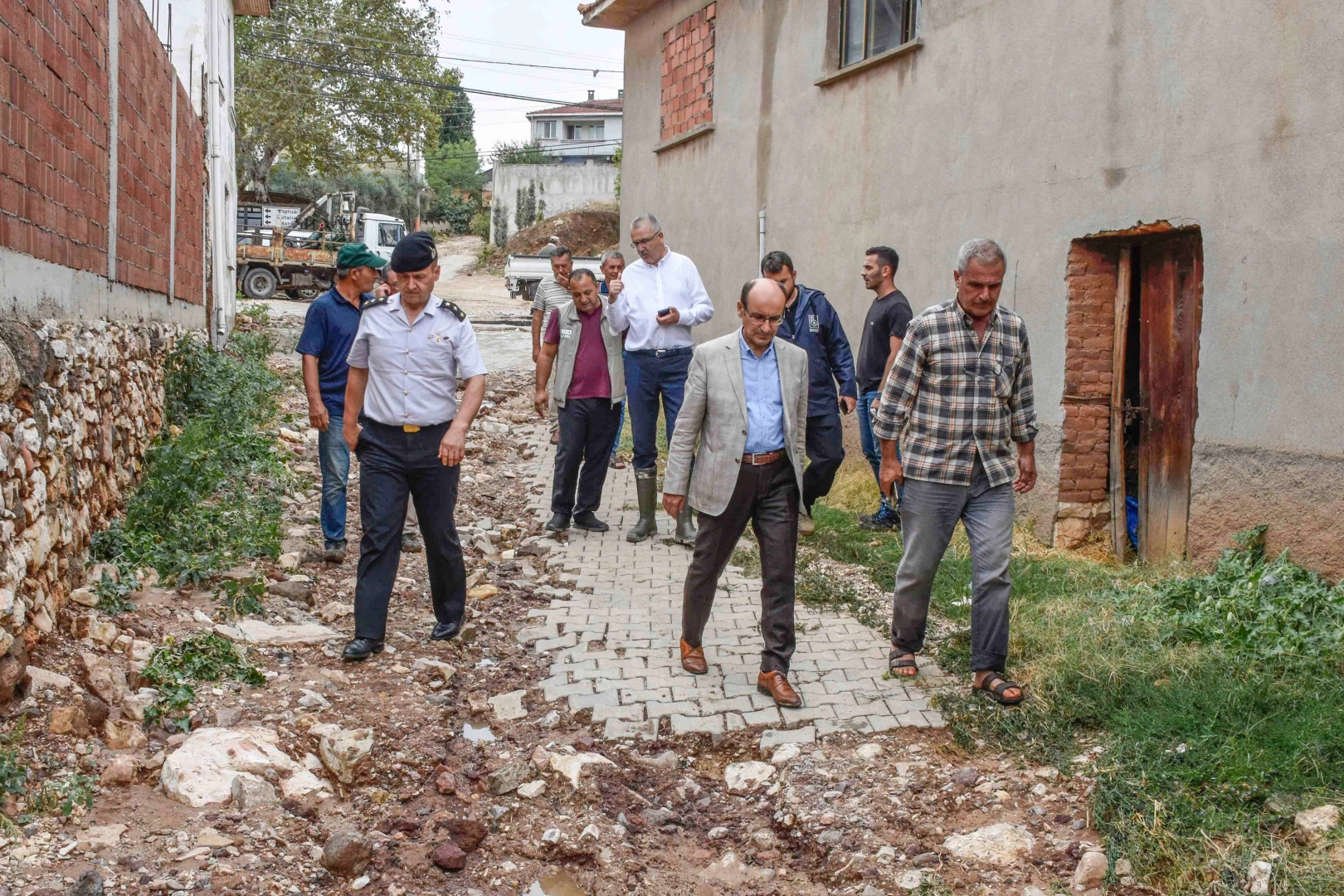 Başkan Özkan aşırı yağış sonrası sahada inceleme yaptı