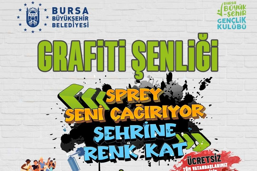 Bursa Büyükşehir Belediyesi'nden 'Grafiti Şenliği'