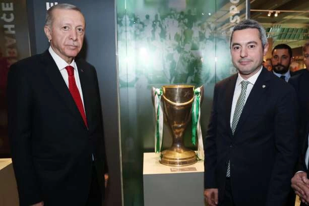 Bursaspor’un şampiyonluk kupası Beştepe’de!