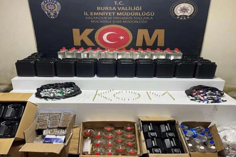 Yılbaşı öncesi Bursa'da büyük sahte içki operasyonu