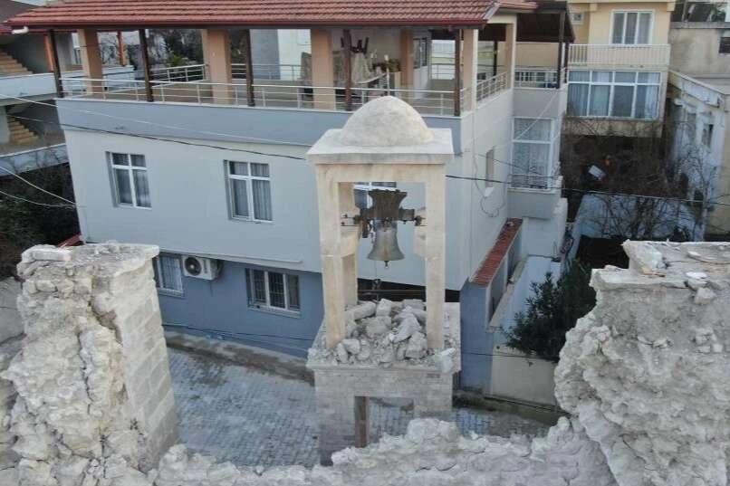 Hatay’da 700 yıllık Meryem Ana Ortodoks Kilisesi depremde yıkıldı