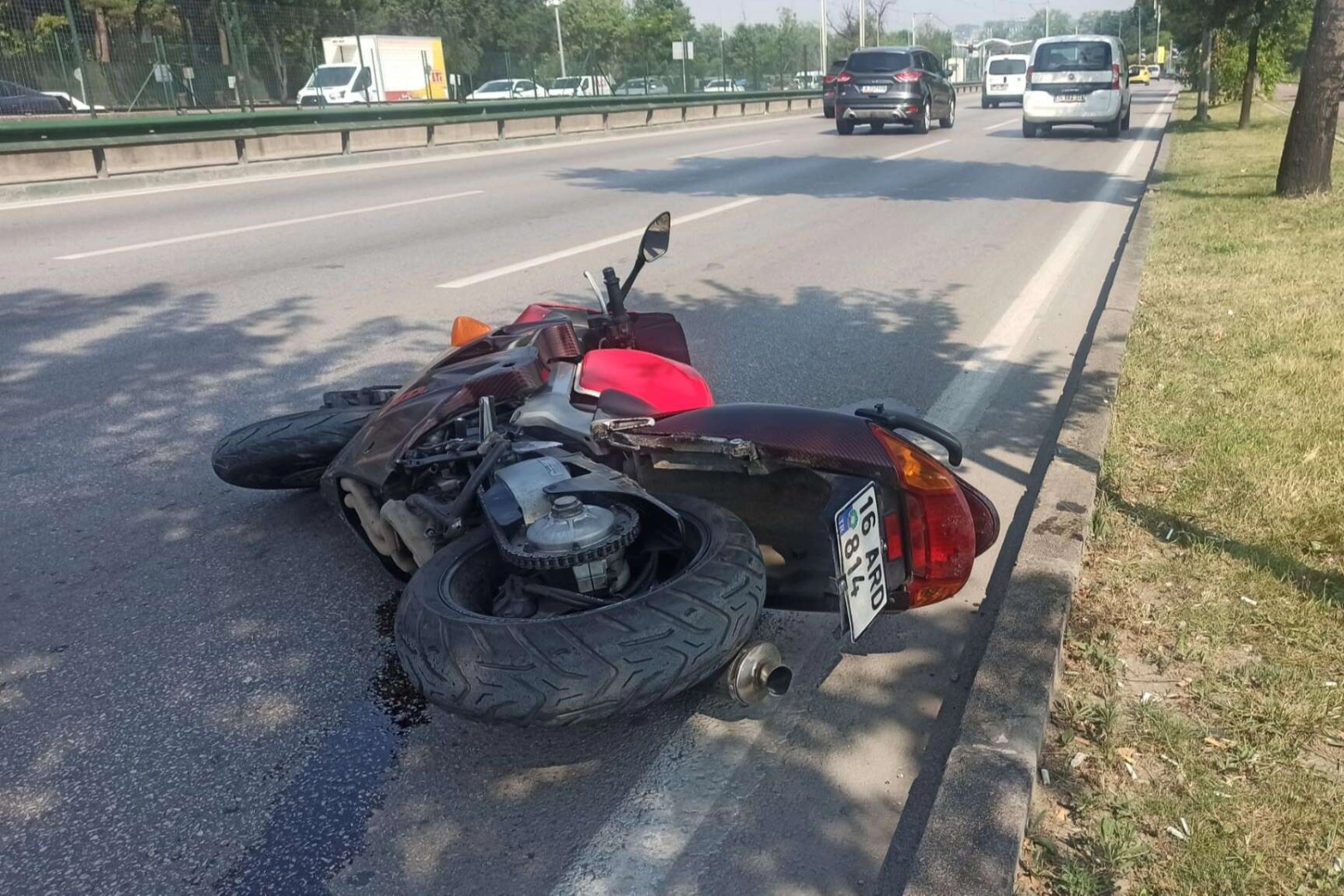 Ağaca çarpan motosiklet sürücüsü hayatını kaybetti