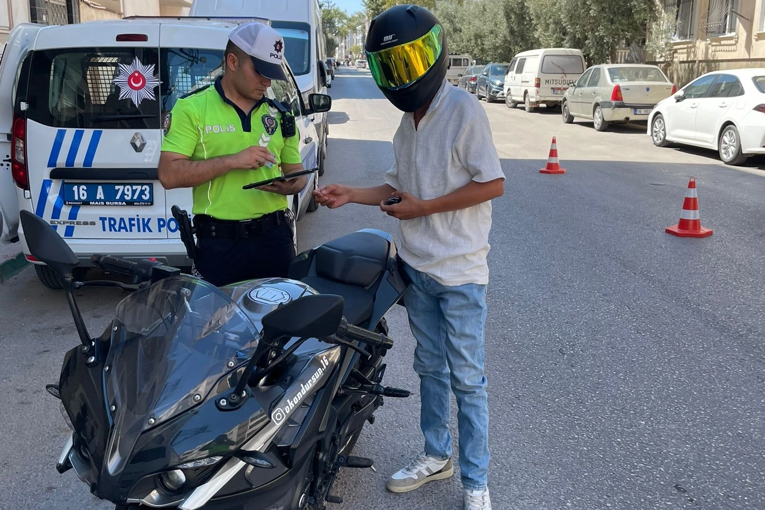 Karacabey'de yılbaşından bu yana motosikletlere toplam 3 milyon lira ceza