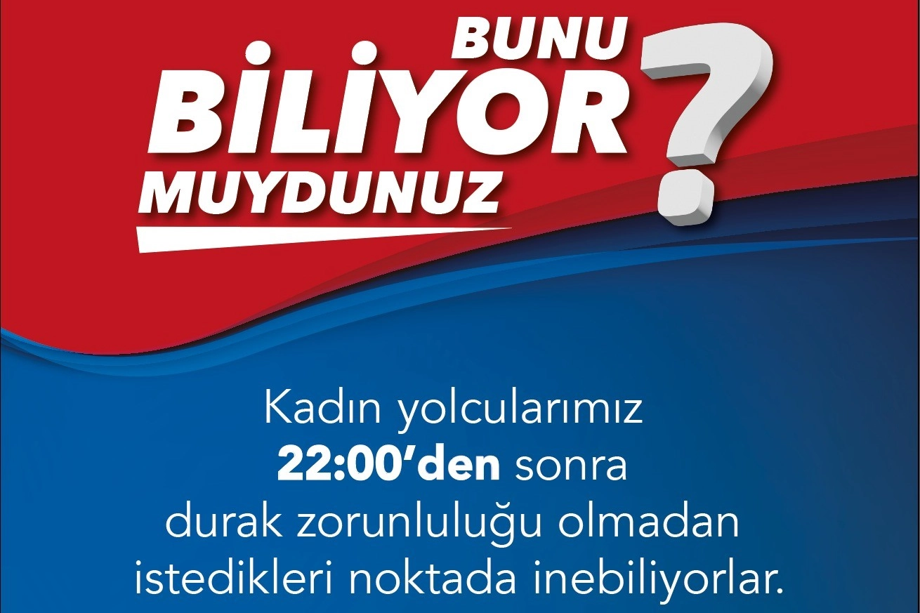 BURULAŞ'tan kadın yolculara müjde!