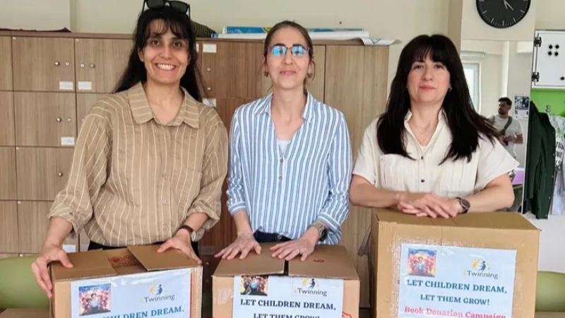 Gemlikli öğrencilerden Ergani’ye kitap desteği