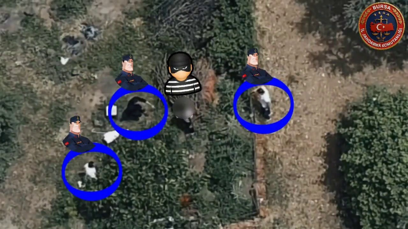 7,5 yıl hapisle aranan şahıs dron ile takip edilip yakalandı