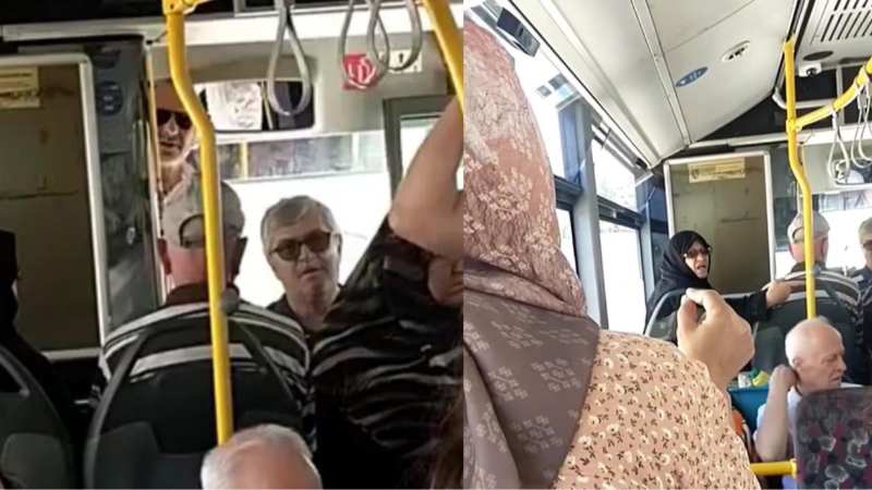 Engelli vatandaşa kötü davranan otobüs şoförü tepki gösteren yolcularla da tartıştı