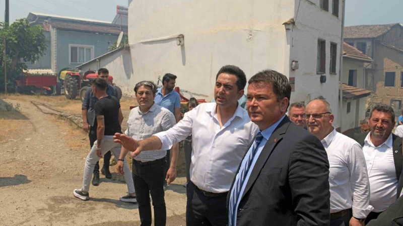 Başkan Aydın İsmetiye’deki yangın bölgesinde