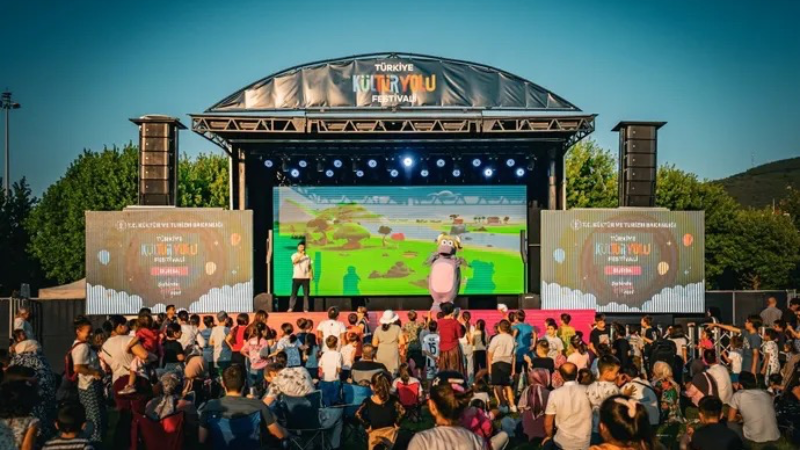 Bursa Kültür Yolu Festivali’nde çocuklar 'Çocuk Köyü'nde eğlendi
