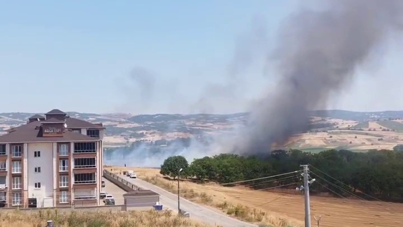 İnegöl'de korkutan anız yangını
