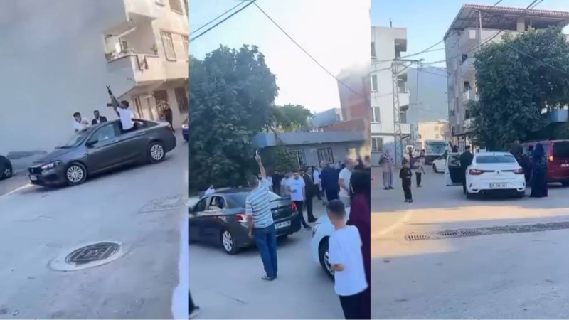 Düğünde uzun namlulu silahlar patladı