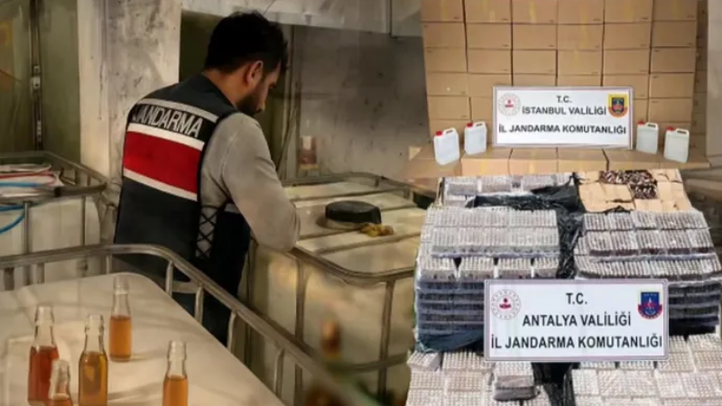 Ulusal seviyede sahte alkol operasyonu