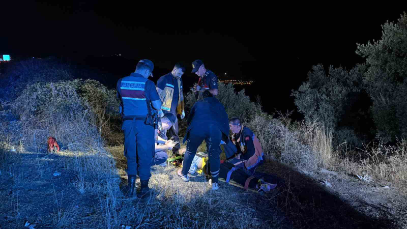 İznik'te motosikletin sürücüsü şarampole yuvarlandı