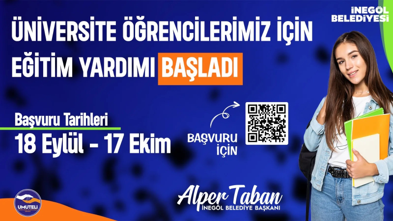 İnegöl Belediyesi’nden üniversite öğrencilerine eğitim yardımı
