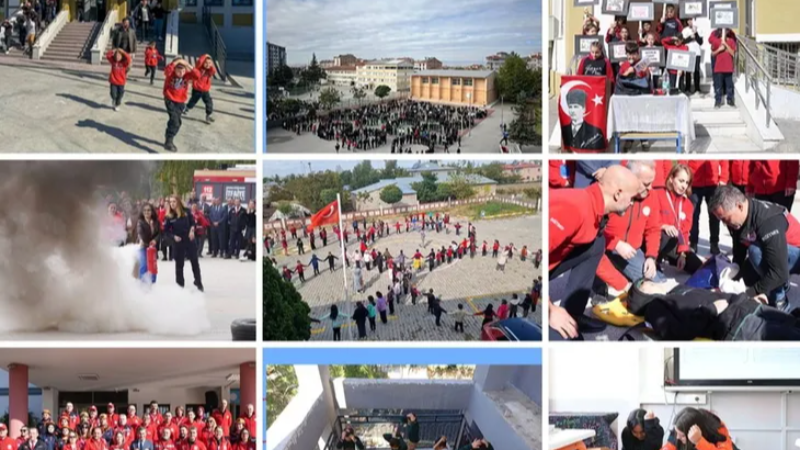 Okullarda eş zamanlı 13 Ekim tatbikatı