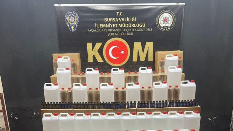 1032 Litre Etil Alkol Bursa’da Ele Geçirildi