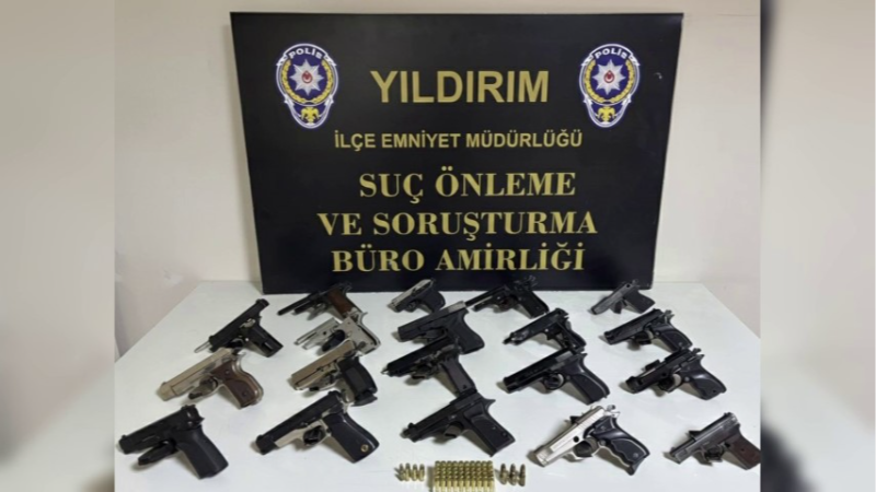 Bursa’da kaçak silah atölyesine Yıldırım operasyonu