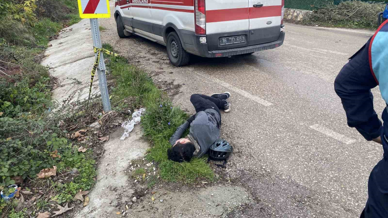 Bisikletli sürücü faciadan döndü