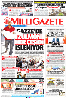 MİLLİ GAZETE Gazetesi - Bursadan Haber Var: Bursa Haber, Bursaspor, Bursa Son Dakika